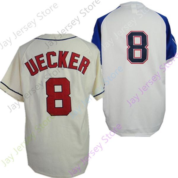 

bob uecker jersey vintage white pullover cream size s-3xl men, Blue;black