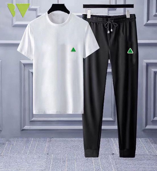 

new men's tracksuits cotton t-shirt - casual pants summer european and american short sleeve tshirt fashion casual- print m51063, Gray
