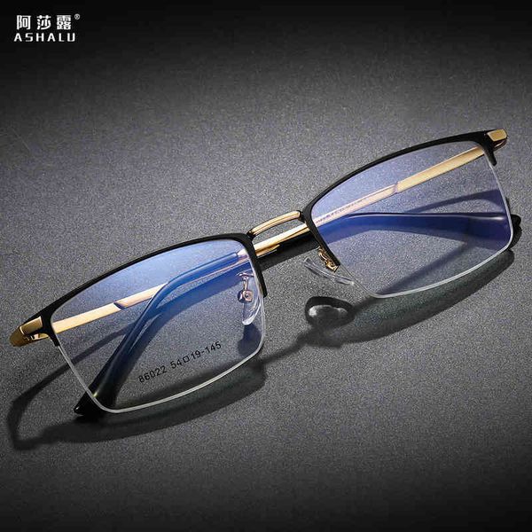 

sunglasses asharo business half frame men's texture metal plate foot cover ultra light with myopia 0z9u, White;black