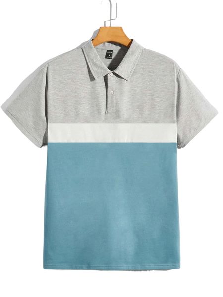 

men color block polo shirt f2ap#, White;black