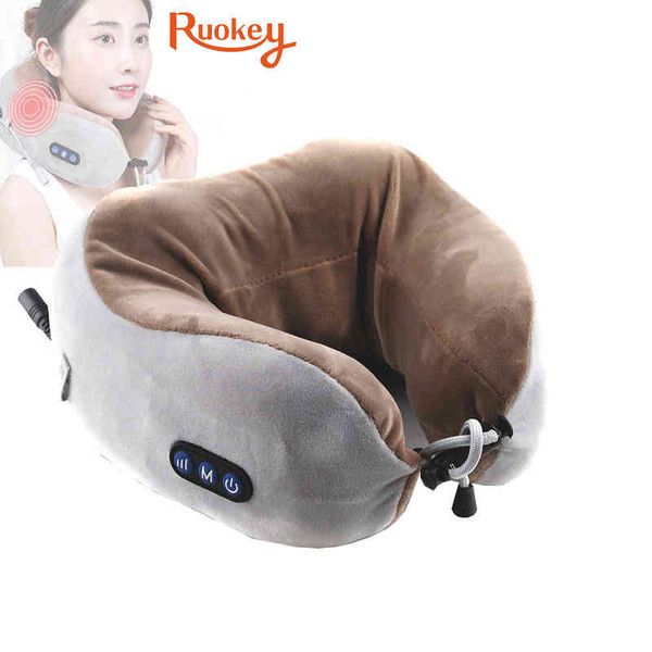 

electric u shaped pillow massager portable shoulder cervical massager travel home car relaxing neck head massage pillow 220507