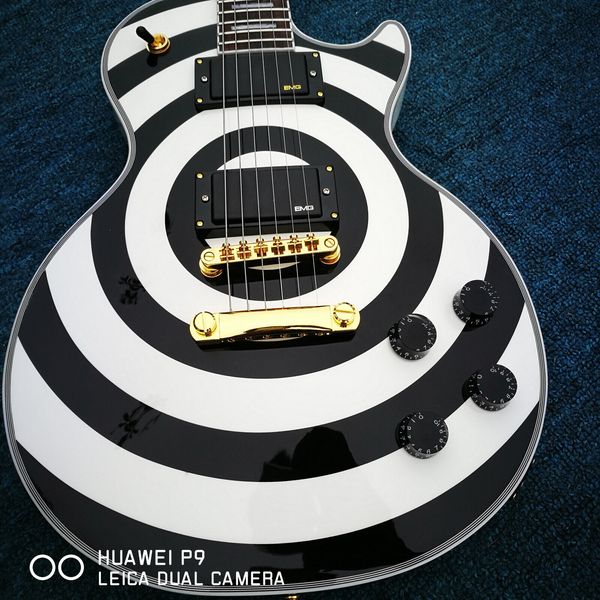 

guitar custom shop brand new white zac 6 string lp electric guitar