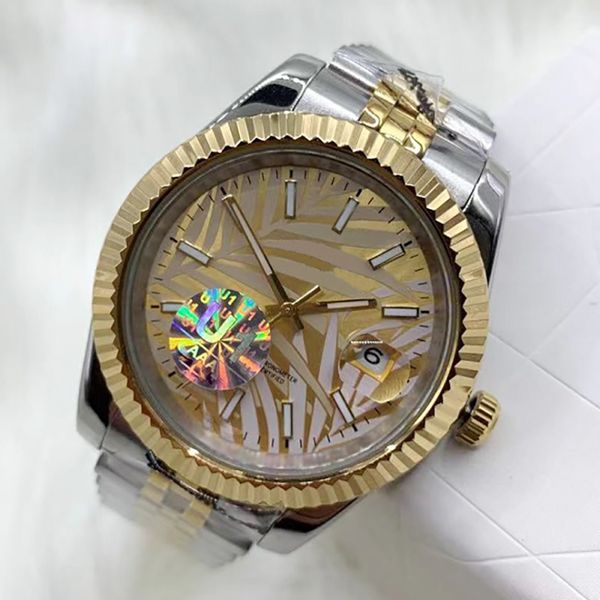 

dropshipping men's watch 2813 movement mechanical automatic with box 41mm/36mm 904l steel starp luminous sapphire waterproof wristwatch, Slivery;brown