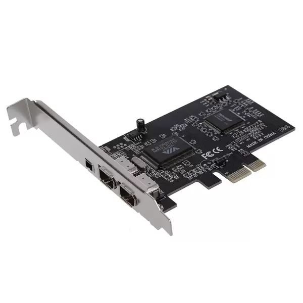 PCI Express x1 PCI-E FireWire 1394A IEEE1394 Cartão de controlador 3 Porta para desktop