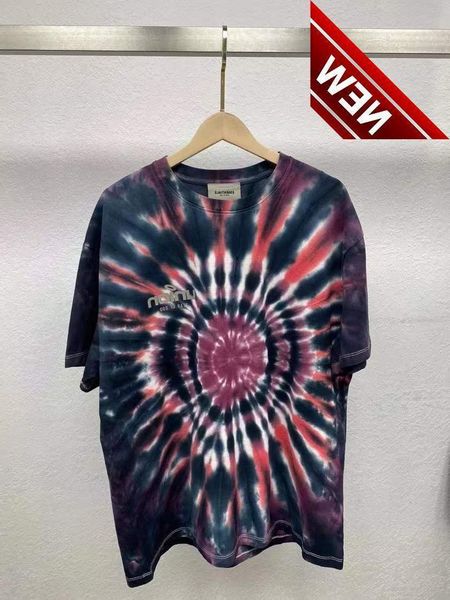 

50% off discount 22ss correct version ess tie dye printing casual men's and women's short sleeve loose couple high street t-shirt, White;black