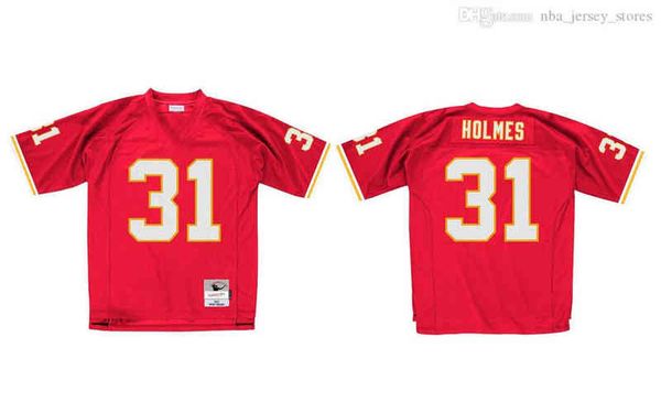 

stitched football jersey 31 priest holmes 2002 mitchell & ness retro rugby jerseys men women youth s-6xl, Black
