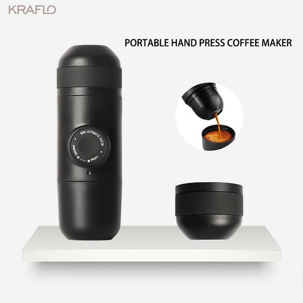 Fabrik Direktverkauf Kaffeekanne tragbare handgepresste Kaffeemaschine KRAFLO Home italienische Kaffeemaschine