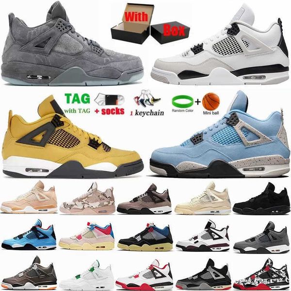 

4 basketball shoes for men women jumpman 4s military black shimmer white oreo university blue noir black cat fire red thunder taupe haze iv