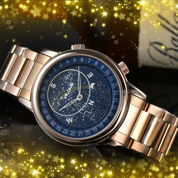 

luxury men's japanese automatic mechanical watch 42mm quartz movement full stainless steel clock president business annual blast wristw, Slivery;brown