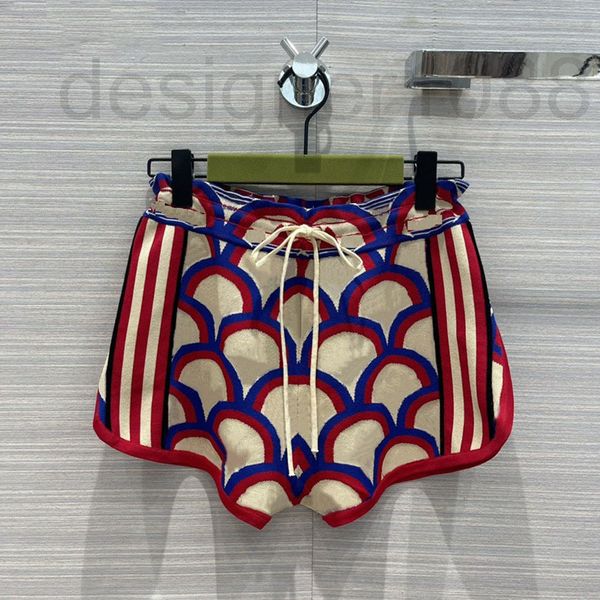 

women's pants & capris designer baby product name; gaoding 2022 summer new lace up red and blue contrast foreign style knitted sports w, Black;white