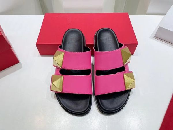 

summer foam slides designer shoes flat sandals women slippers with box, Black