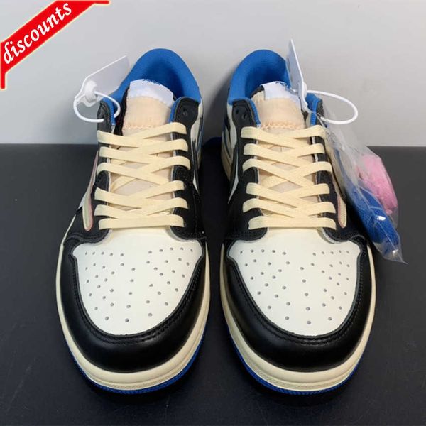 

sandals sandals blue sneaker military uniform fragment dm7866-140 travis ts sp low 1s basketball shoes size us 5-13 eur 36-47..11, Black
