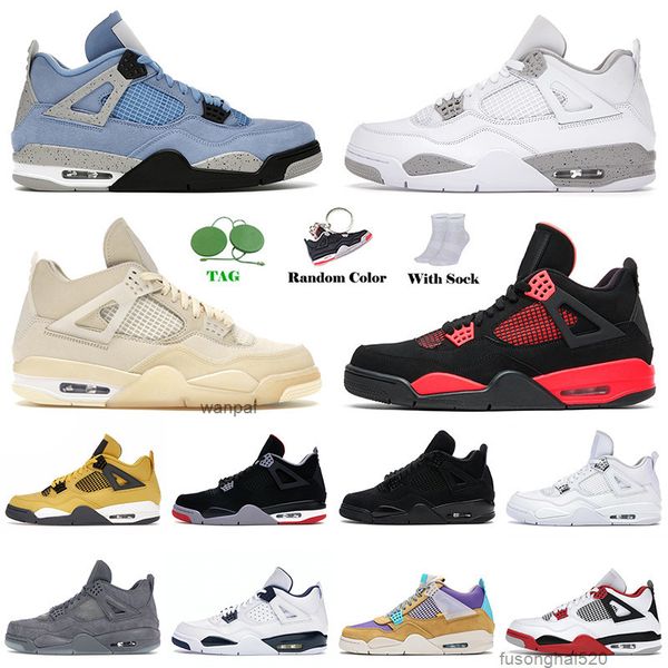 

2022 basketball shoes 4 4s vi mens womens univeristy blue white oreo sail red thunder taupe haze trainers sneakers 36-47