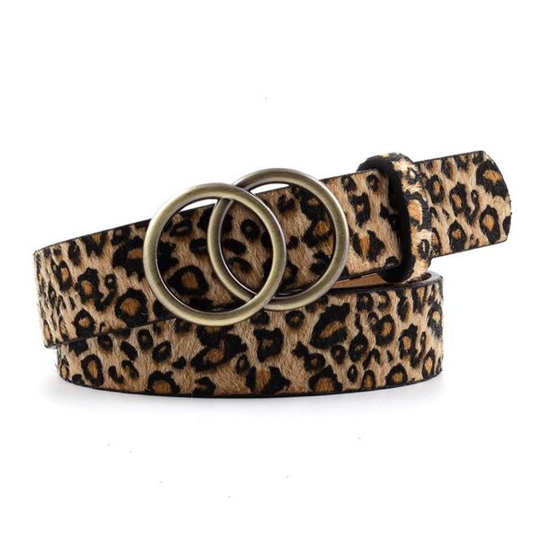 

luxury designers leopard belt for women snake zebra print thin horsehair waist leatherring buckle belts female, Black;brown