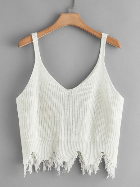 

plus distressed hem knit u1nf#, Black