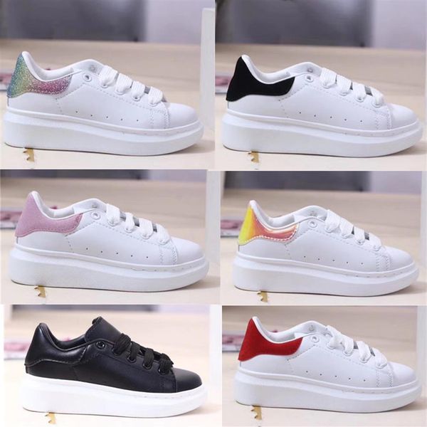 

designer infant kids running shoes et noir platform pelle black leather sneaker avant garde outdoor sports shoes toddler boy girl 267e