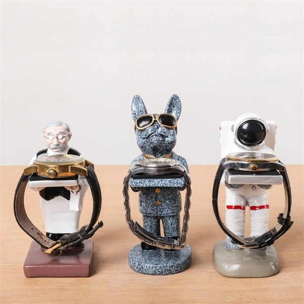 Cool Creative Resin Watch Stand Butler Storage Box Exibir Moda Titular Jóia Presente Drop 220624