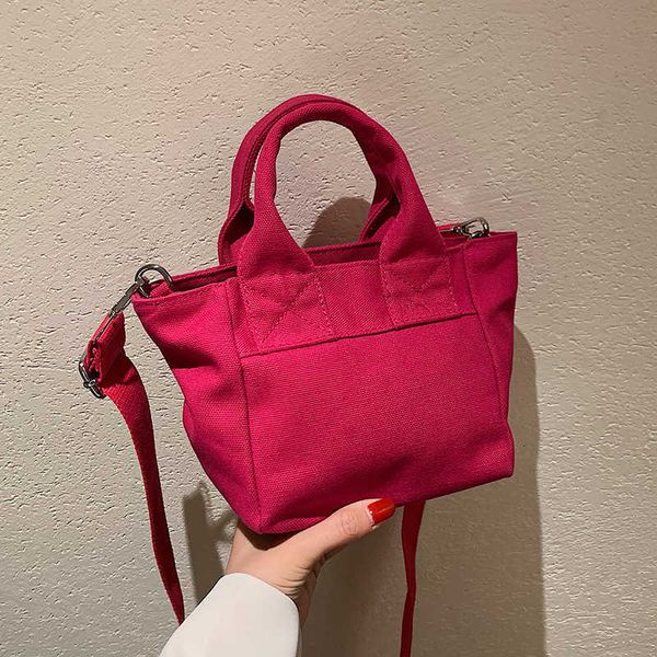 

fashion simple small canvas crossbody shoulder bags for women 2022 hit winter branded designer handbags and purses light tote