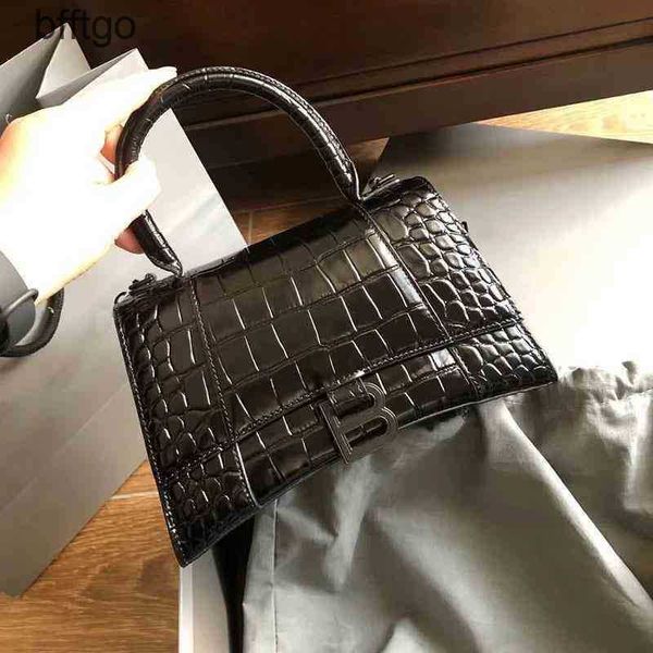 

handbags balencigas crossbody bags bag balencaigass fashion b family version crocodile hourglass leather high shoulder slant crossxwqf