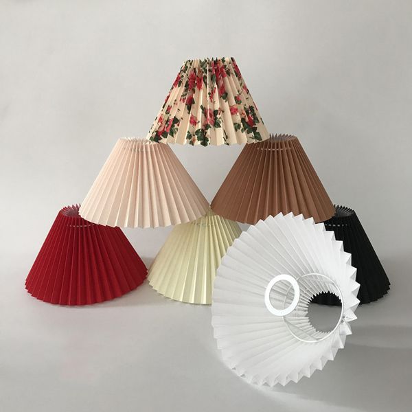 Tischlampen im japanischen Stil, plissierter Lampenschirm, Faltenabdeckung, DIY-Schreibtisch-Stehlampenabdeckungen, geeignet