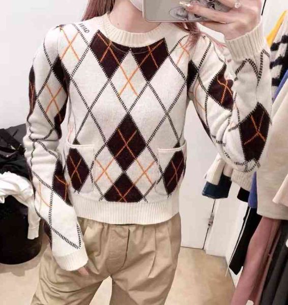 

women's knits tees nordic ga spring and summer lingge wool blended sheepskin sleeve round neck sweater women, White