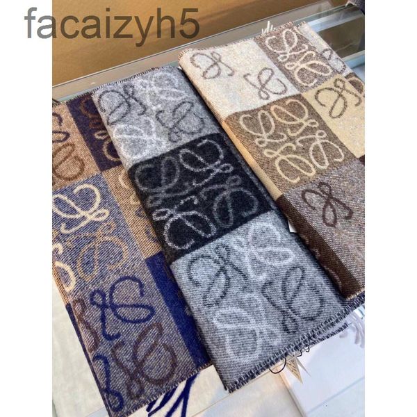 

scarves designer beltlive imitation cashmere shawl autumn and winter new golden rowe color matching scarf chessboard lattice jacquard shawlf, Blue;gray