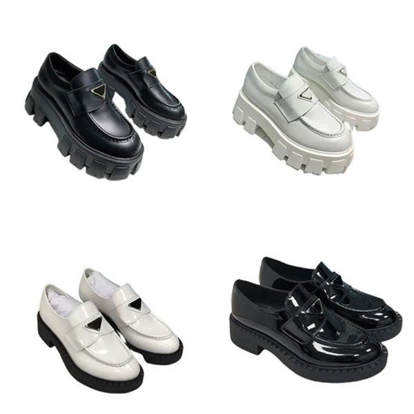 

2021 desinger women casual shoes monolith triangle logo black shoe increase platform sneakers cloudbust classic patent matte loaf without bo