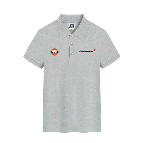 

casual sports men's polo shirt solid color printed short sleeve f1 shirt mclaren racing suit summer formula one polo shirt, White;black