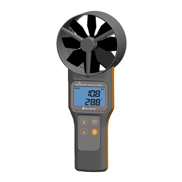 

az89161 bluetooth air flow meter measures air velocity, volume and temperature wind speed meter range 0.20~30.00 m/s