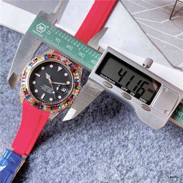 

uxury watch date designer wrist watches luxury 2022 luxury rainbow bean tape fashion couple, Slivery;brown