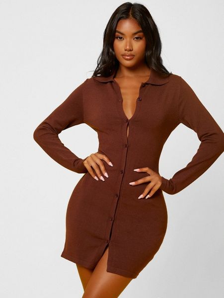 

sxy button up bodycon sweater dress 33vv#, White;black