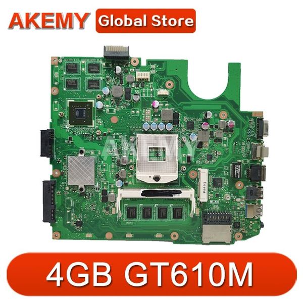 Motherboards Laptop Motherboard Para ASUS X45V X45VD 100% Testado W/ GT610M GPU 4GB RAM HM76 SLJ8EMotherboards