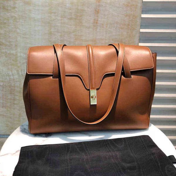

evening bags autumn and winter leather women's portable single shoulder large capacity shopping bag soft16 tote bag