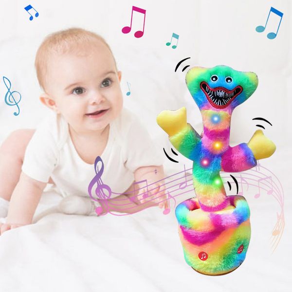 33 cm Divertente Danza Twist Cactus Giocattoli Musica Canzoni Regali cartoon arcobaleno Peluche Bambino Regali per bambini