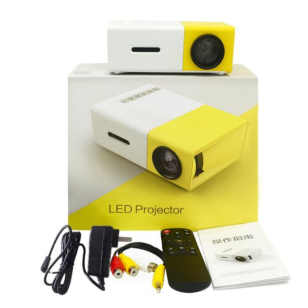 YG300 LCD LED Mini Projector 400-600LM 1080p Vídeo 320 x 240 pixels led player lamp player Protetor Home 3 cores