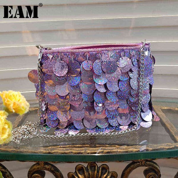 

evening bags [eam] luxury designer sequin party chain bags for women with zipper fashion trendy mobile evening shoulder bag 18b0967 220316