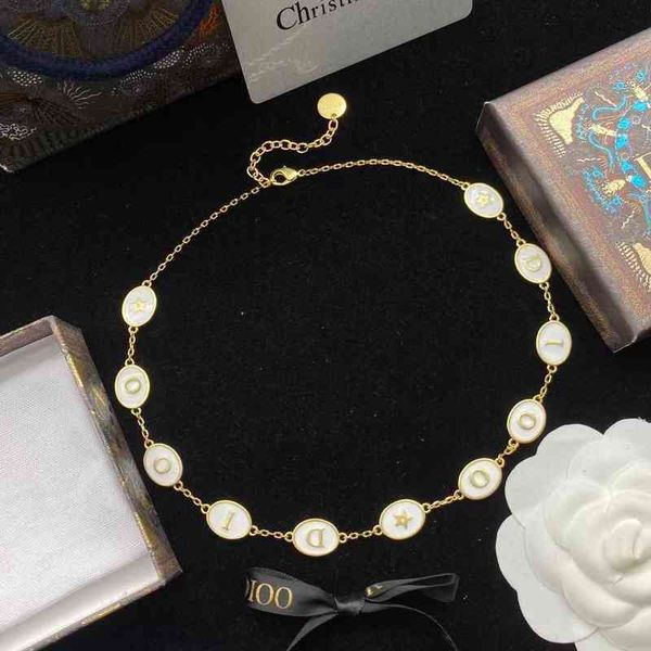 

factory outlet 2022 new white glue dropping necklace women's fashion simple temperament high sense neck chain, Silver