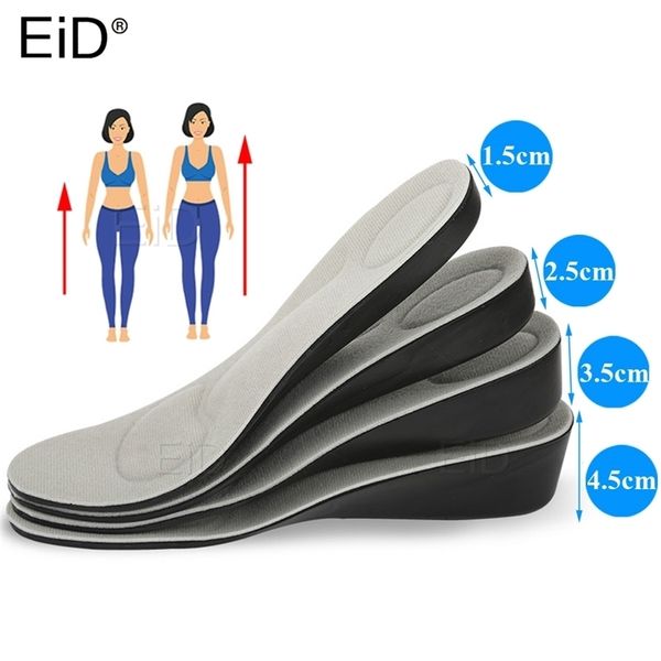 

eid invisible height increase insole for men women 15cm45cm grow taller increase height shoe pad heel lift taller foot pad 210402, White;pink
