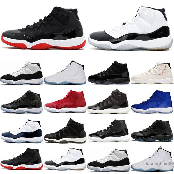 

2022 new original 11s basketball shoes men prom night platinum tint midnight navy prm heiress blue gym red space jam concord 23 bred high