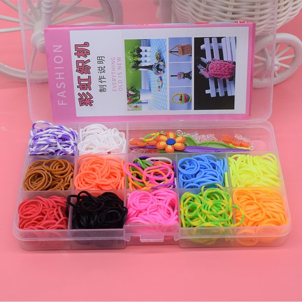 600 pezzi per bambini giocattoli fai da te elastici braccialetto telaio fascia per capelli ragazza gomma colorata creare braccialetti intrecciati regalo per bambini giocattolo goccia 220608