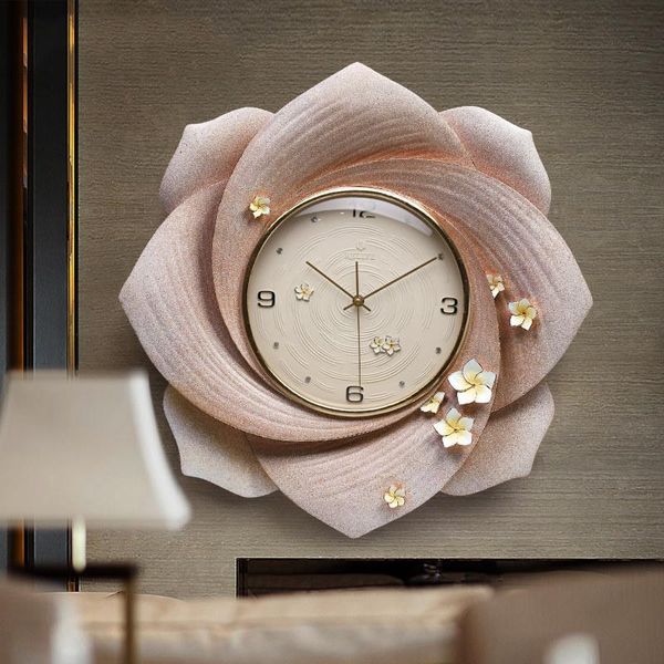 Adesivi murali Moderno Lusso Rilievo Orologio in resina Decorazione Artigianato Personalità creativa Casa Appeso Quarzo muto Ornamento murale