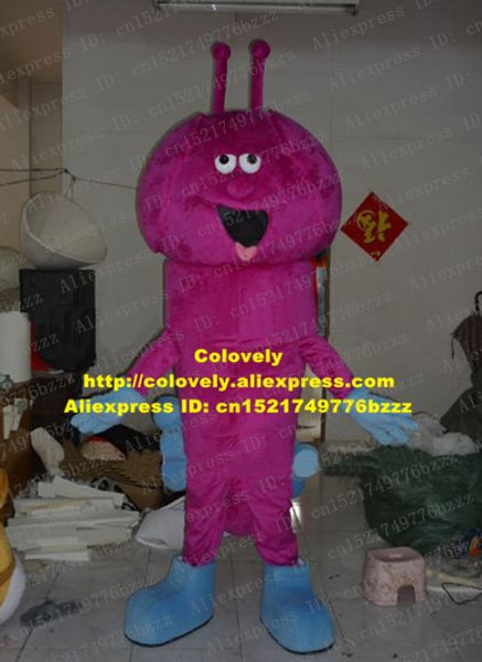

mascot doll costume smart pink caterpillar carpenterworm ant insect worm bug mascot costume round clear eyes blue gloves big head no.5001 fs, Red;yellow
