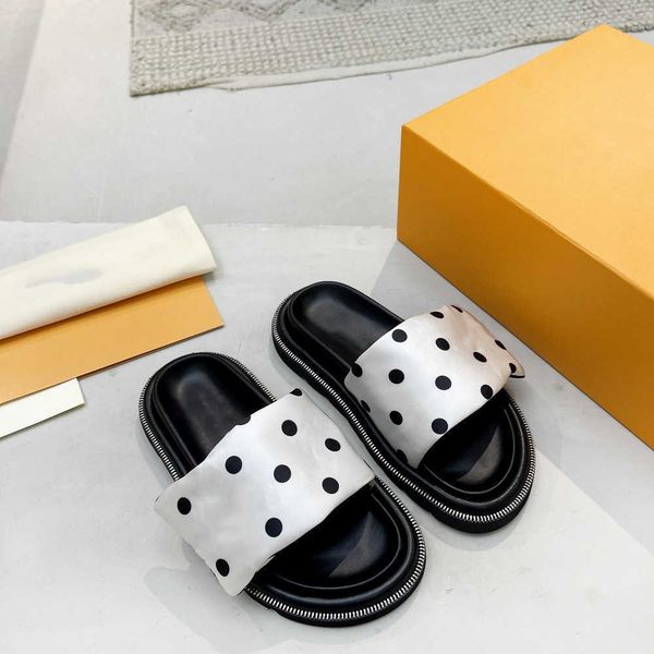 

women's shoes 2022 spring and summer latest slippers luxury designer with packaging, Black