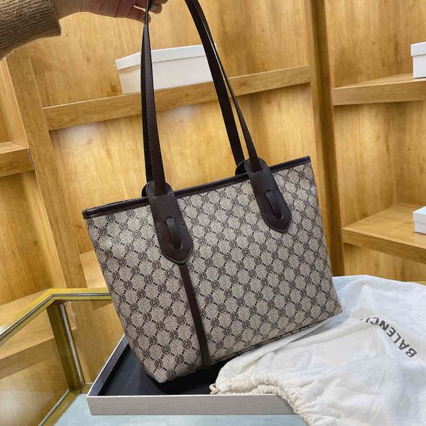 

2022 new women's bag printed hand leisure armpit single shoulder tote bag handbag_4bkb