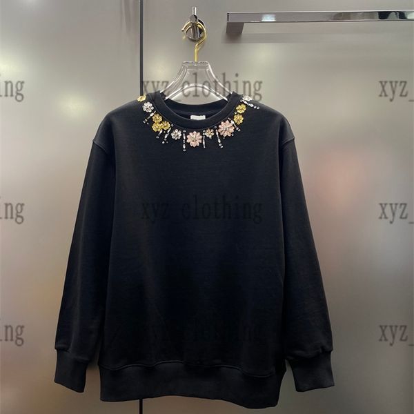 

women high-end hoodies & sweatshirts daisy heavy industry pullover, Black