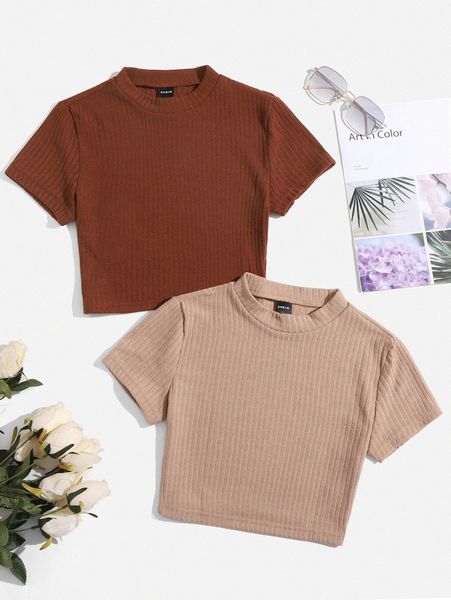 

2 pack rib-knit g0xo#, White