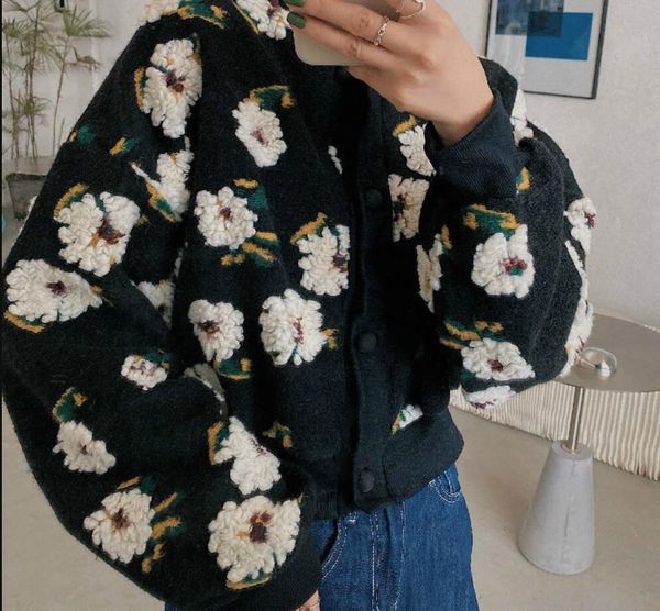 

jackets vintage crop puff sleeve jacket women autumn winter clothes korean fashion coats female outwear 2022, Black;brown