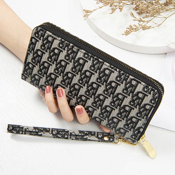 

ladies quality letter women's new popular long wallet letter zipper handbag high capacity bag small classic female shoulder bags, Red;black