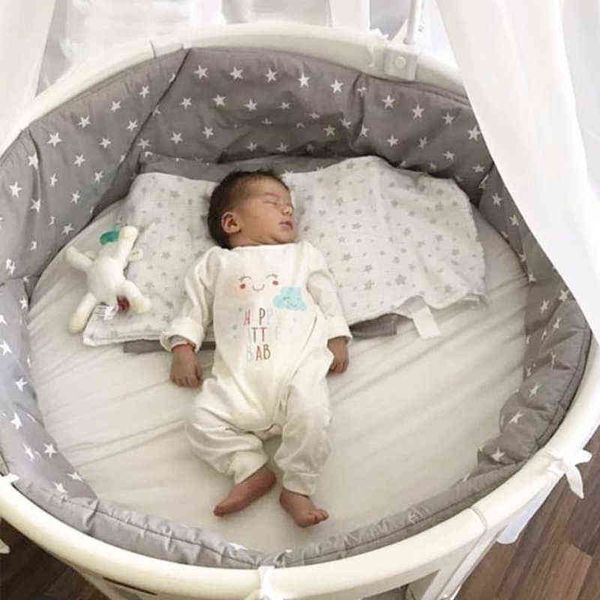 

give the baby newborn baby bedding bumper fence thickened guard bed cushion nordic star 30x170 crib protector room decoration g220421
