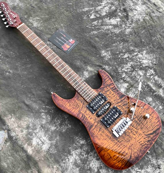 

2022 factory sales flamed maple electric guitar